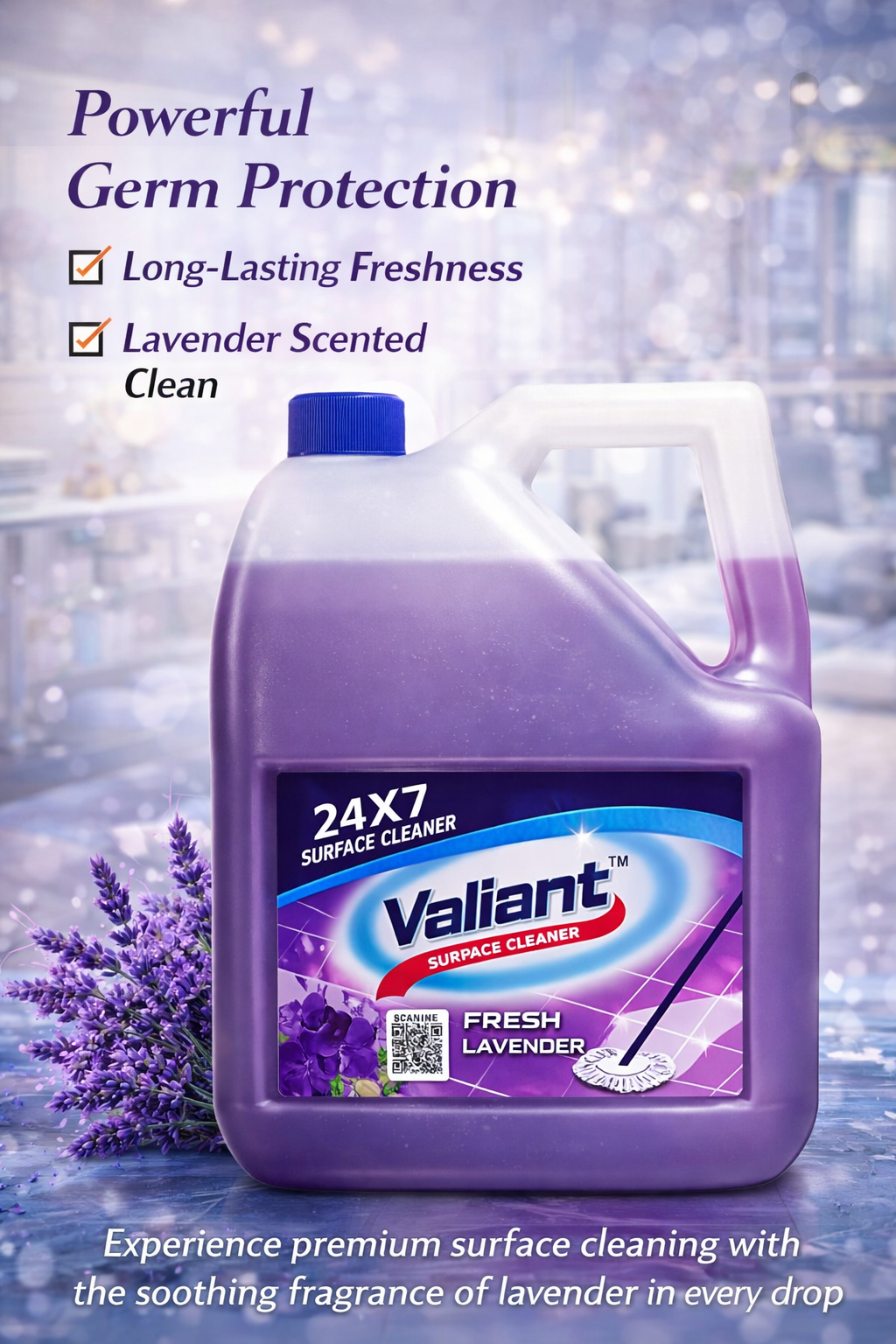 Valiant Lavender Fresh 5 Ltr Surface Cleaner